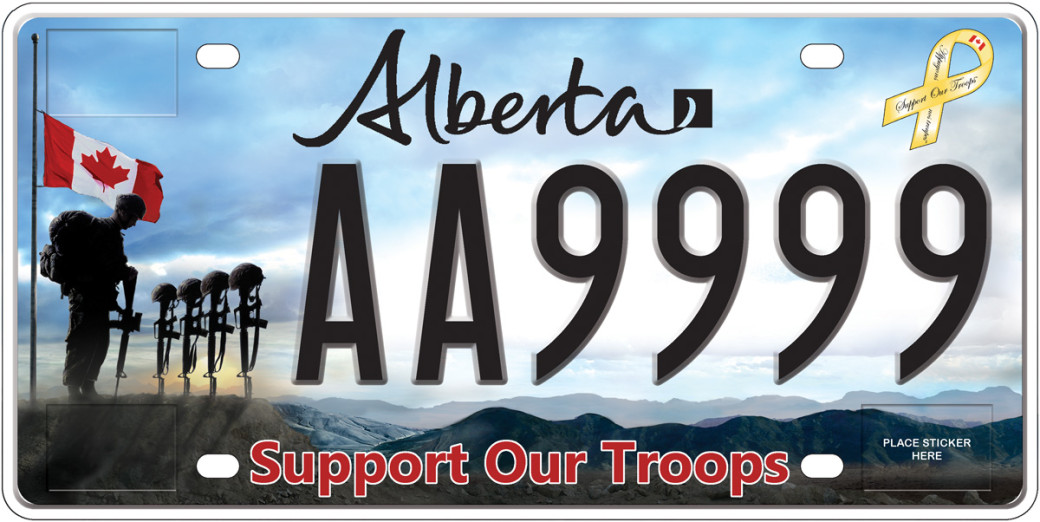 Support our Troops Licence Plate